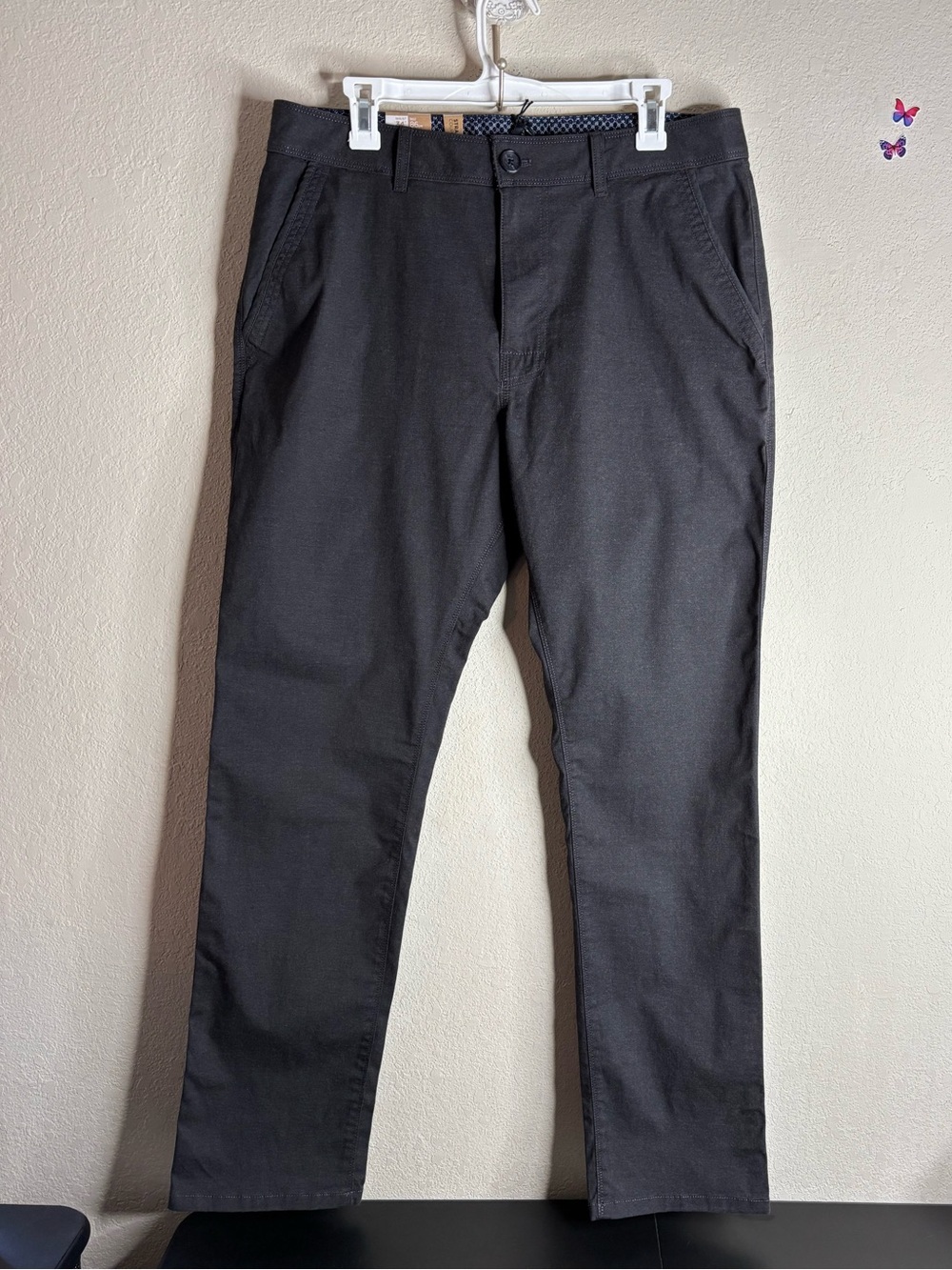 prAna McClee everyday straight legged essential pants charcoal size 34 X 32